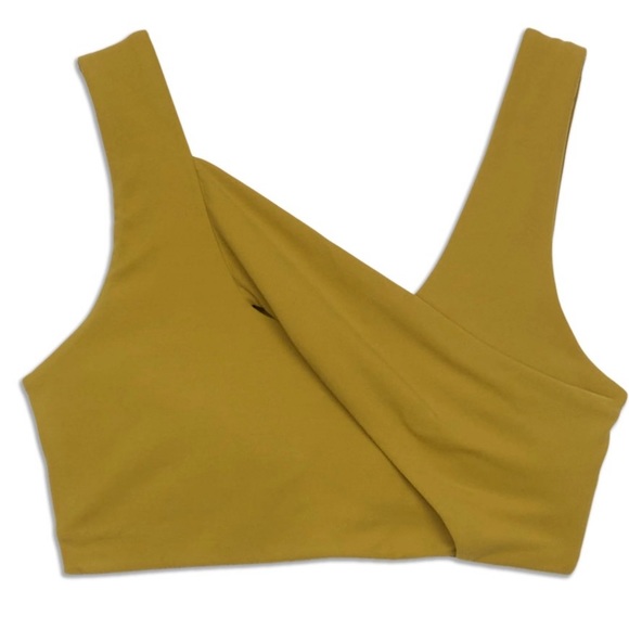 Lululemon Nulu Cross Front Yoga Bra. Olive Green. Size 4 - Picture 1 of 8